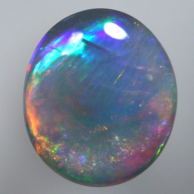 SOLID SEMI BLACK OPAL Blend of orange and green, red and blue